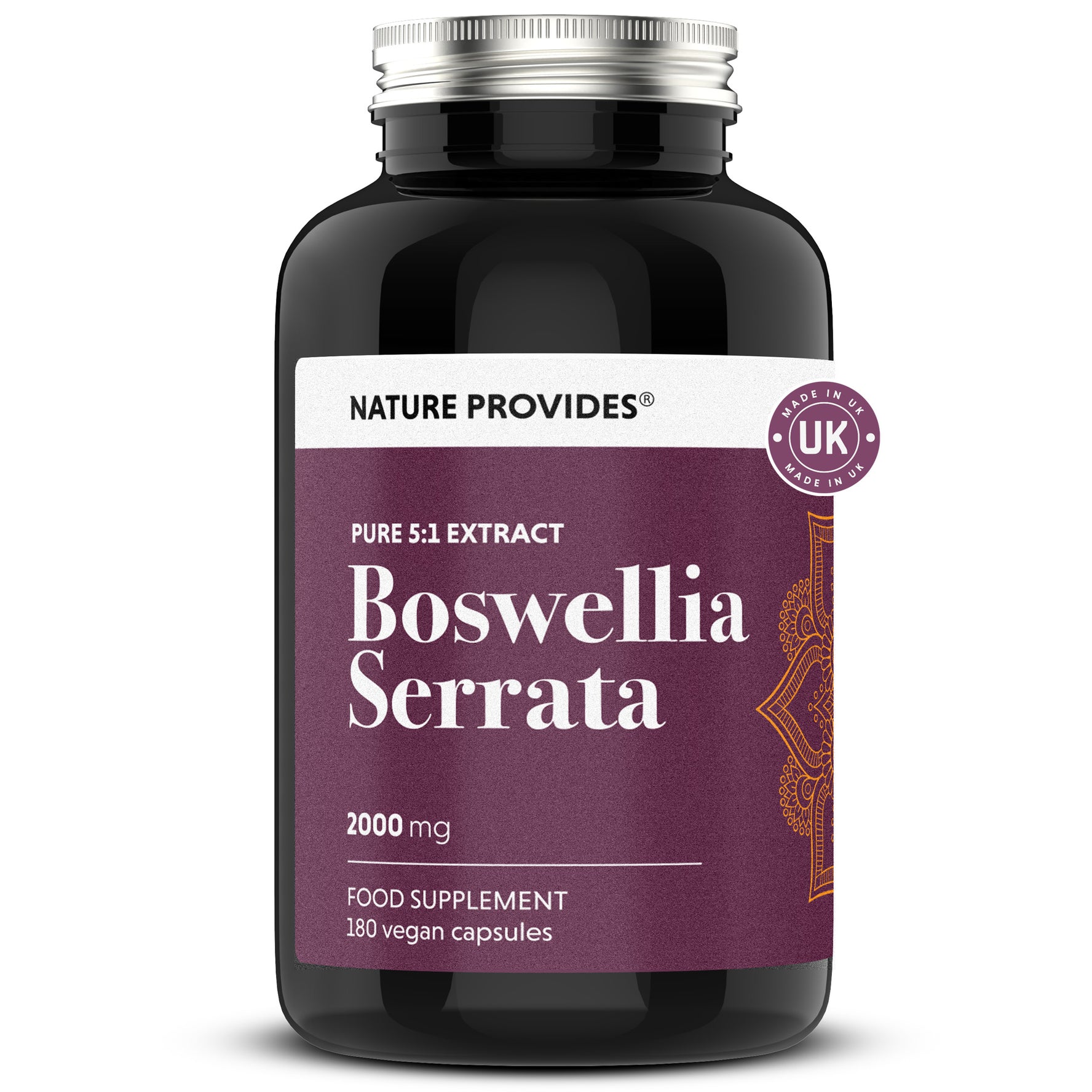 Boswellia Serrata (2000mg) 5:1 Extract | 65% Boswellic Acid - 180 Capsules