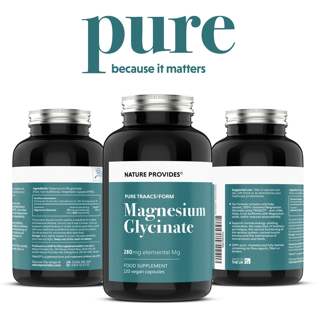 TRAACS® Magnesium Glycinate (280mg) - 120 Capsules