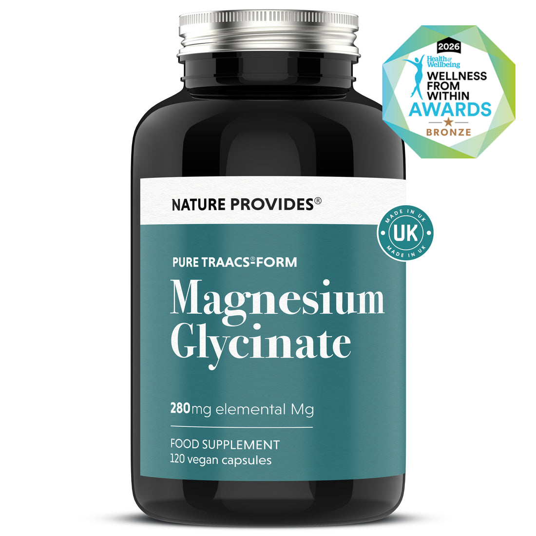 TRAACS® Magnesium Glycinate (280mg) - 120 Capsules