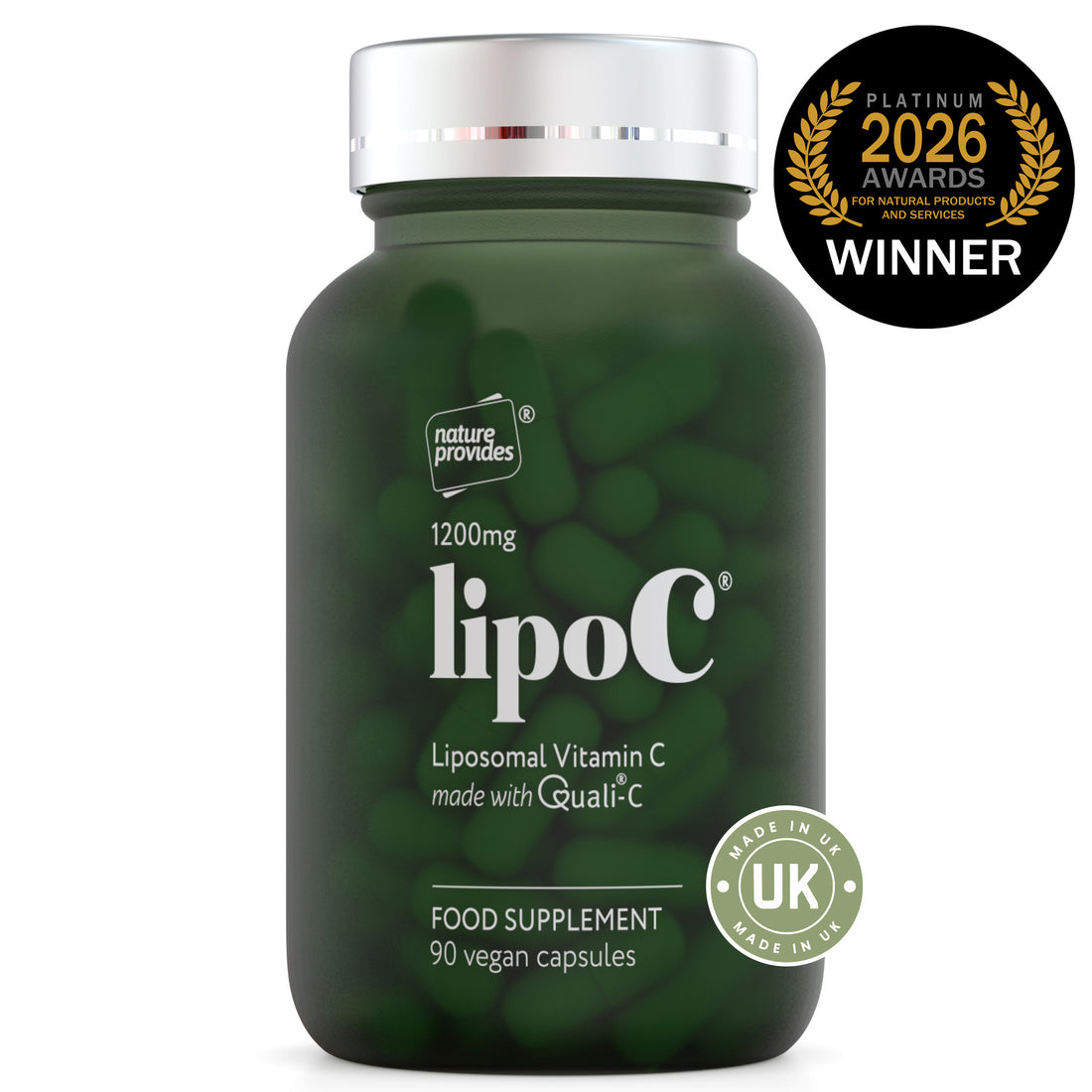 lipoC® (1200mg) Liposomal Vitamin C with Quali-C® - 90 Capsules